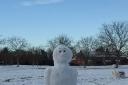 A snow lady sculpted and shot by Ann Faulkner