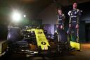 Drivers Nico Hulkenberg (left) and Daniel Ricciardo are all smiles as Renault’s 2019 car is unveiled at their Enstone base Picture: Andrew Matthews/PA Wire