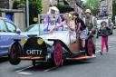 Chitty Chitty Bang Bang was among the wheeled creations which took to the streets of Bampton in last year’s Great Shirt Race. Picture: Janet Rouse