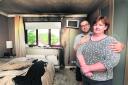Elaine and Quentin Bossom in the bedroom set on fire by lightning on Saturday