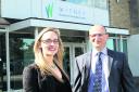 DEAL: Stephanie Henwood, manager of Witney Business and Innovation Centre, and Roger File, property director at Blenheim Palace