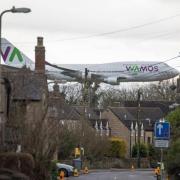 The plane arriving on January 31 2020. Picture: Andrew Matthews/PA Wire