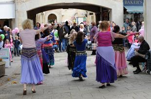 ell dancers performing for the crowds