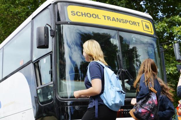 File image of a school bus in Oxfordshire. Picture: Mark Hemsworth