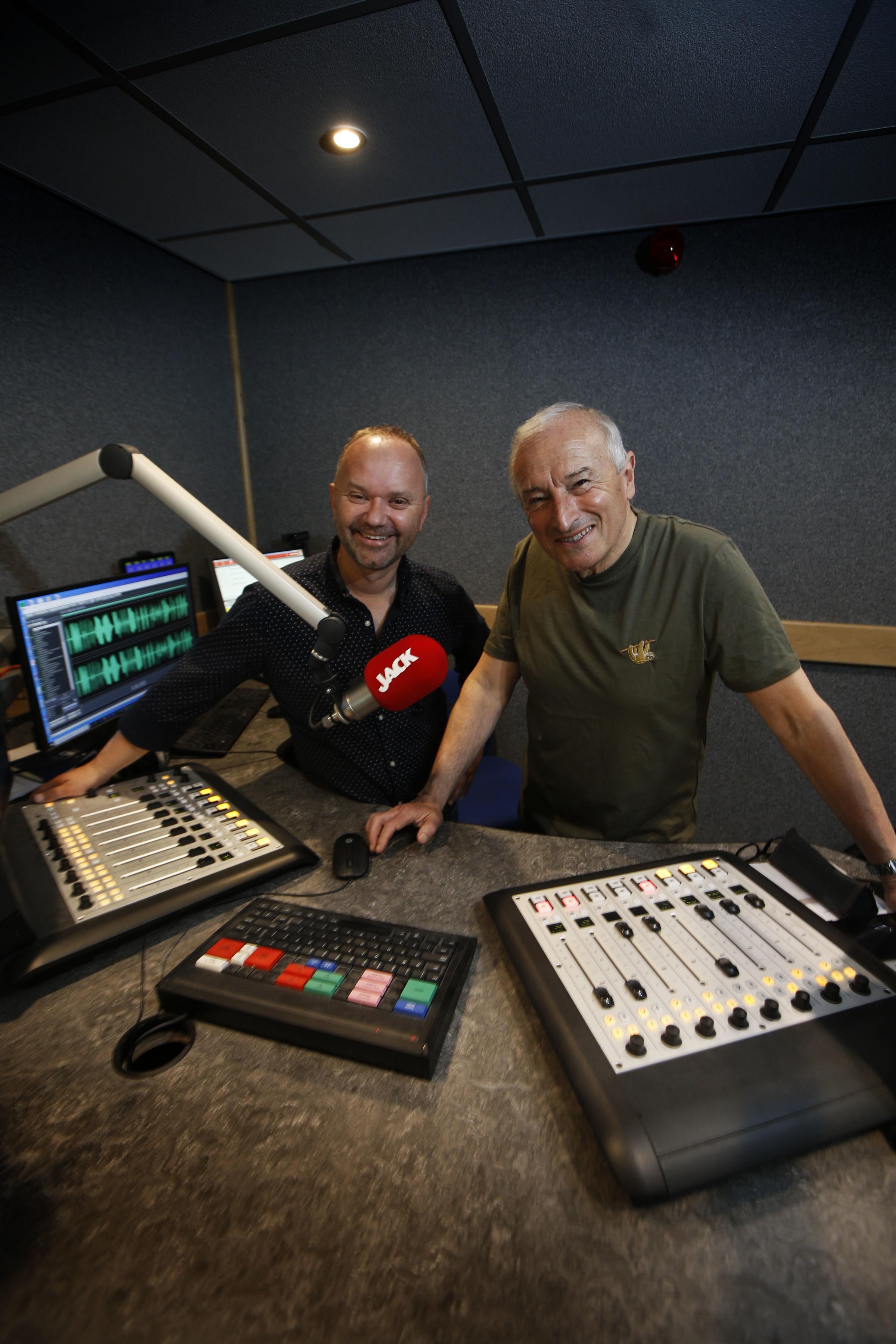 Jim Rosenthal and fellow presenter Trevor Marshall. Picture: Ed Nix