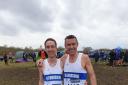 Witney Road Runners Sam Upton and Tegs Jones at the Inter Counties Cross Country Championships Picture: Trevor Jennings