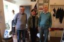 (l-r) Long-serving volunteers John Abrams, Kath Wondrak and David How of Witney and District Museum