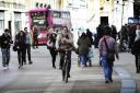 A cyclist in Oxford city centre. Picture: Ed Nix