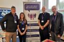 Sparking conversations - DI Natalie Beresford attending an Open Day at West Berkshire Local Policing Area, where first visitors to the stand were men. Picture by TVP.