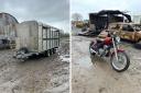 Stolen trailer and bike. Pictures by Thames Valley Police