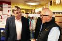 Sir John Whittingdale speaking with local residents and councillors at Wychwood Library on Friday (November 24) about how rural communities in the county will benefit from the new rollout