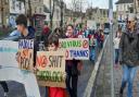 Protest against Thames Water in Witney in 2021