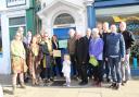 Campaigners hand in letter to at Mr Courts' constituency office on Witney High Street