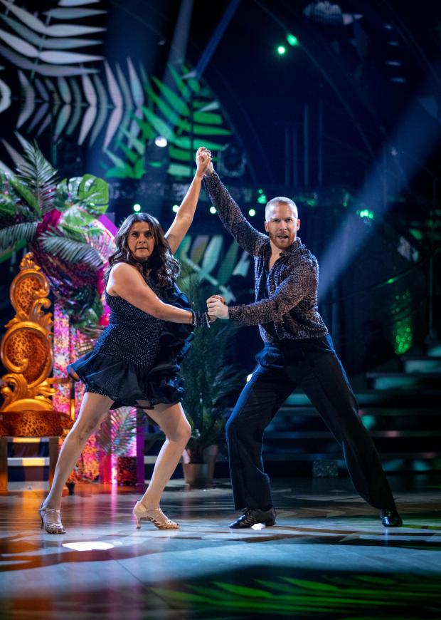Witney Gazette: Nina Wadia and Neil Jones during the dress run for the first episode of Strictly Come Dancing 2021. Credit: PA