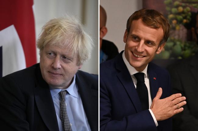Prime Minster Boris Johnson and French President Emmanuel Macron. (PA)