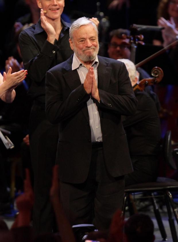 Witney Gazette: Stephen Sondheim taking an applause during the finale of BBC Proms in 2010. Credit: PA