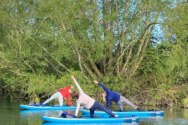 SUPYoga class led by Alina of Yogalina Wellness Centre in Witney