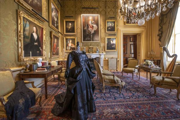 Costumes from The Favourite on display at Blenheim Palace