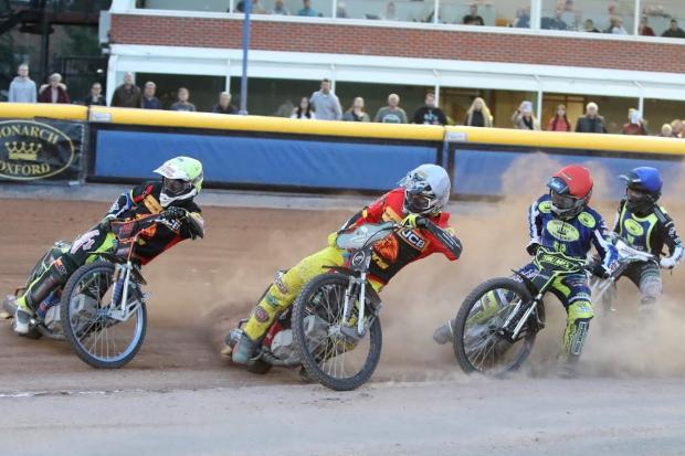 Oxford Cheetahs conceded the final heat 5-1 to lose to Leicester Lions Picture: Steve Edmunds