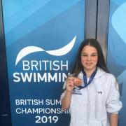 Witney’s Eleanor Perks with her bronze medal from the national championships