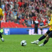 Alfie Potter nets in stoppage time in the 2010 Conference play-off final