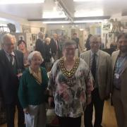 Mayor Joy Aitman, Councillor Andrew Coles. Roger Hollier Chairman of the Management Committee. Also two long standing volunteers Geoff and Margaret Wright.