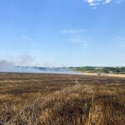 Oxfordshire Fire and Rescue tackled a blaze outside Tackley in West Oxfordshire. Picture: Oxfordshire Fire and Rescue