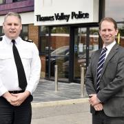 Chief constable John Campbell and police and crime commissioner Matthew Barber. Picture: Thames Valley Police