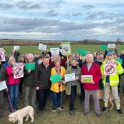 Protesters against Botley West Solar Farm