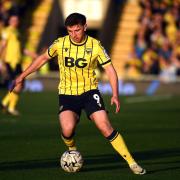 Mark Harris on the ball for Oxford United
