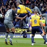 Michael Duberry heads Oxford into the lead with his first goal for the club