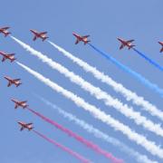 The Red Arrows will be flying over Oxfordshire on their way to The Midlands Air Festival