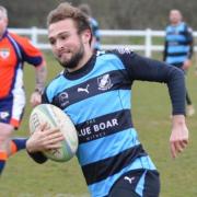 TREBLE: George Lewis scored three tries       Picture Mark Fuller.