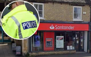 Santander bank on the High Street in Witney